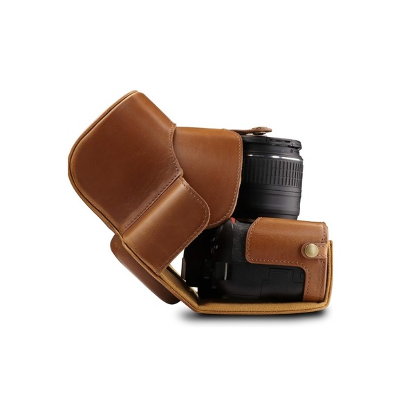 Mega Gear MG1536 Ever Ready Leather Camera Case CompatibleWith Nikon D3500-Brown - Picture 2 of 9